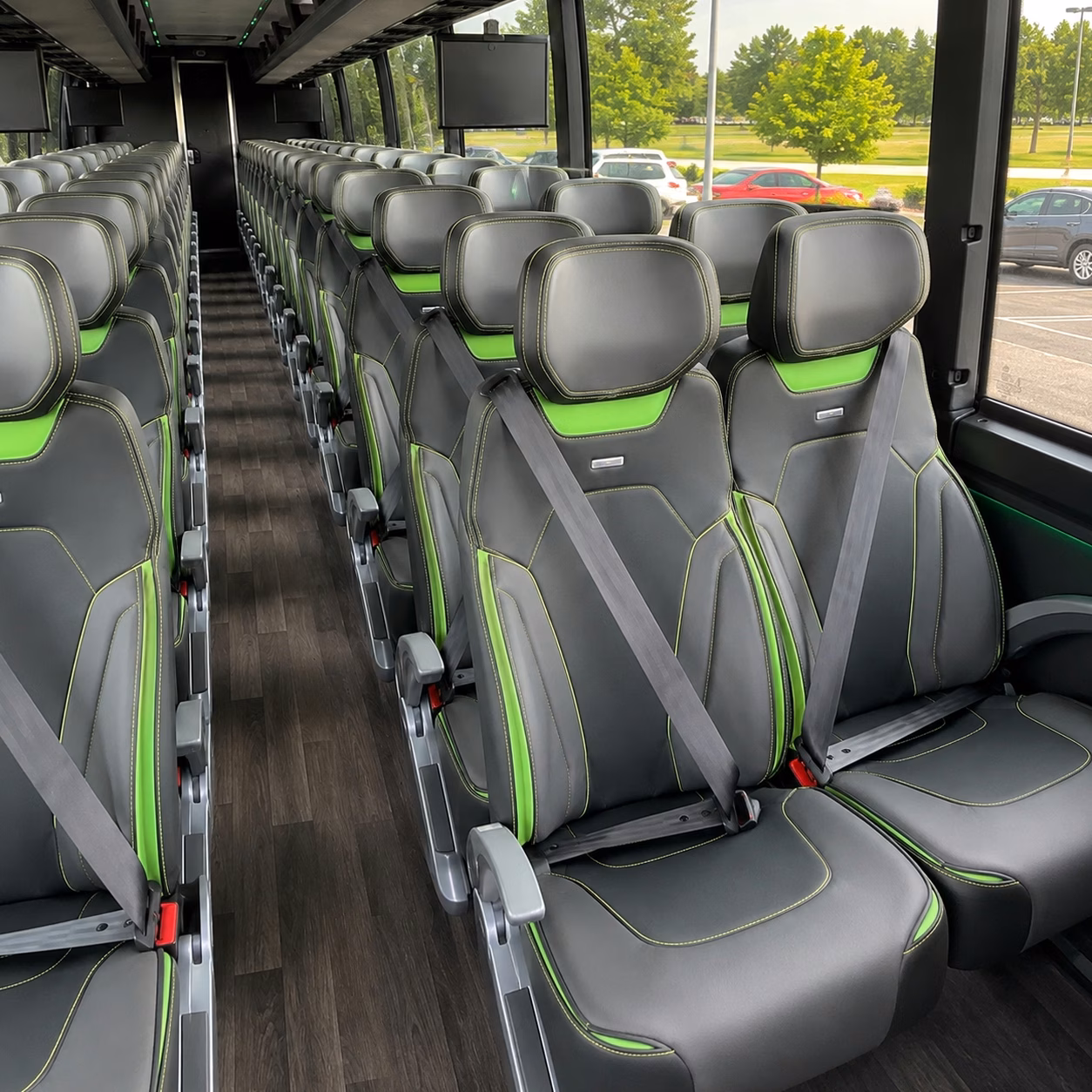 dayton charter bus rental interior